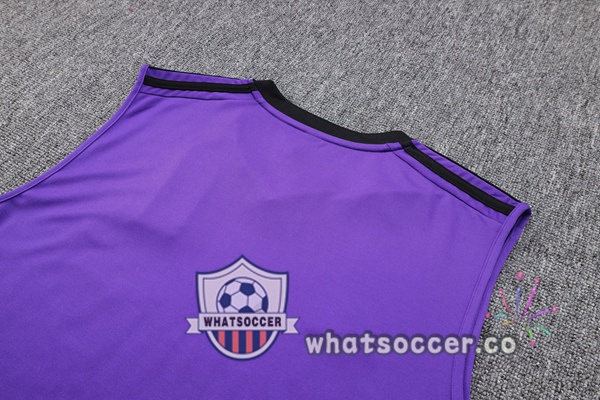 Real Madrid + Shorts Purple Soccer Vest 2023-2024