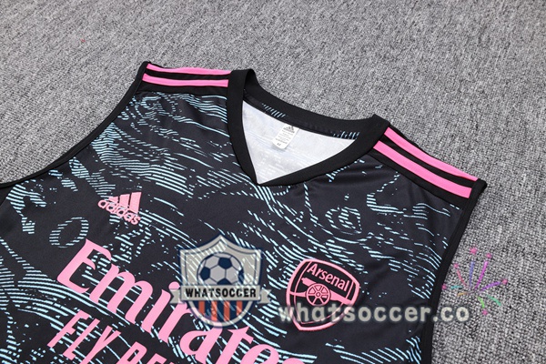 Arsenal + Shorts Black Green Soccer Vest 2023-2024