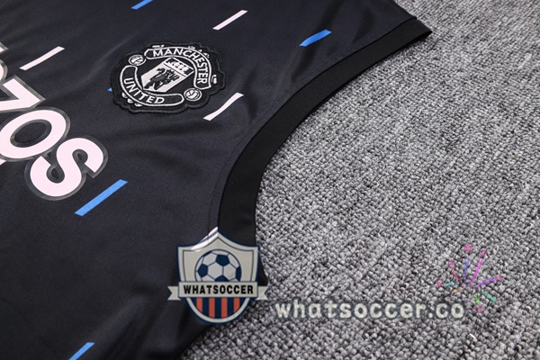Manchester United + Shorts Black Soccer Vest 2023-2024