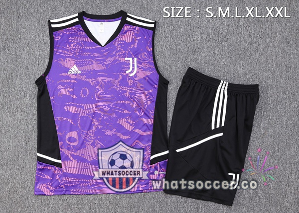 Juventus + Shorts Purple Soccer Vest 2023-2024
