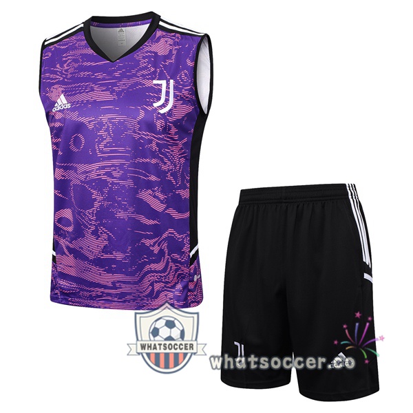 Juventus + Shorts Purple Soccer Vest 2023-2024