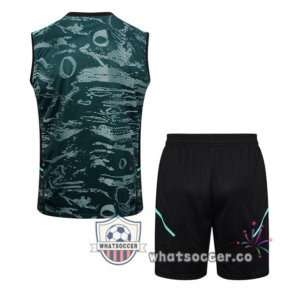 Real Madrid + Shorts Green Soccer Vest 2023-2024