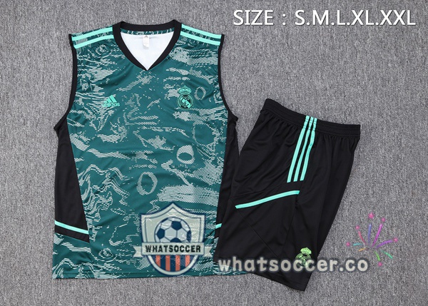 Real Madrid + Shorts Green Soccer Vest 2023-2024