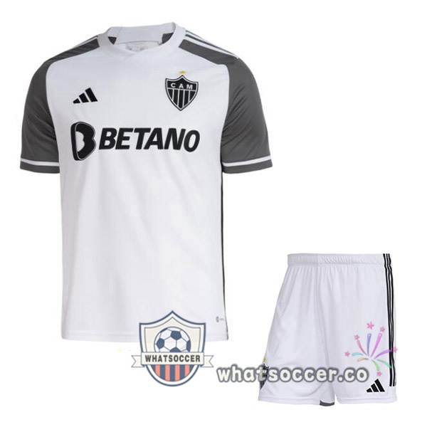 Atletico Mineiro Kids Away Soccer Jerseys White Gray 2023-2024