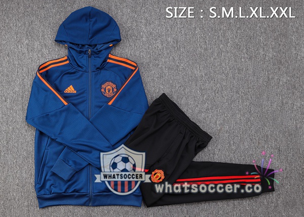 Manchester United Blue Hooded Jacket 2023-2024