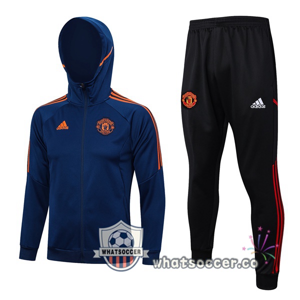 Manchester United Blue Hooded Jacket 2023-2024