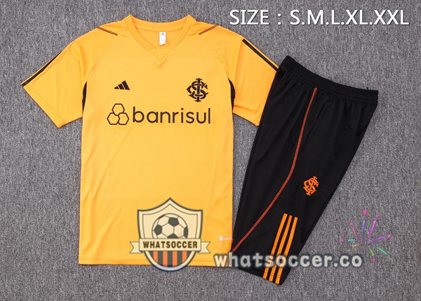 SC Internacional Training T-Shirts + Shorts Orange 2023-2024