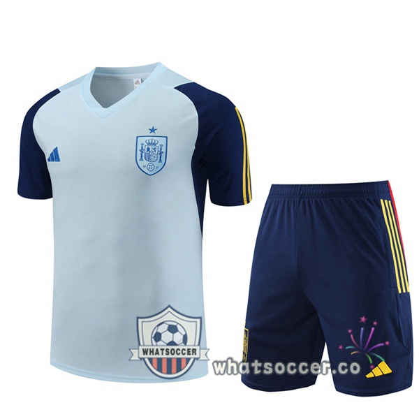 Spain Training T-Shirts + Shorts Blue 2023-2024