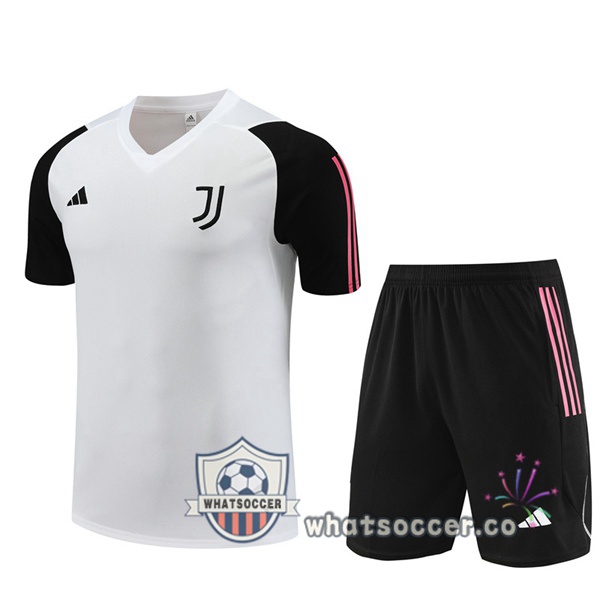 Juventus Training T-Shirts + Shorts White 2023-2024