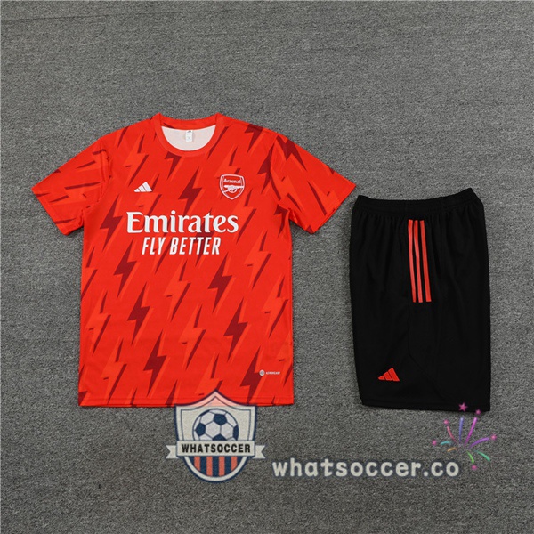 Arsenal Training T-Shirts + Shorts Orange 2023-2024