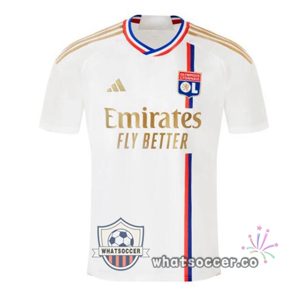 Olympique Lyonnais Home Soccer Jerseys White 2023-2024