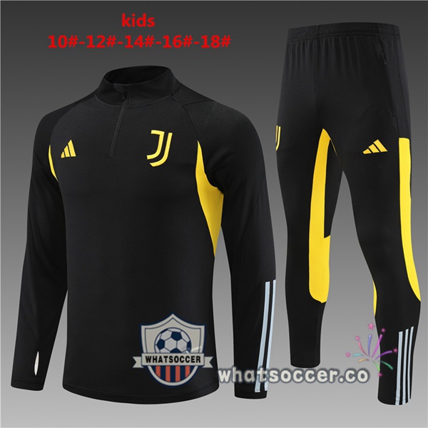 Juventus Kids Black Tracksuit 2023-2024