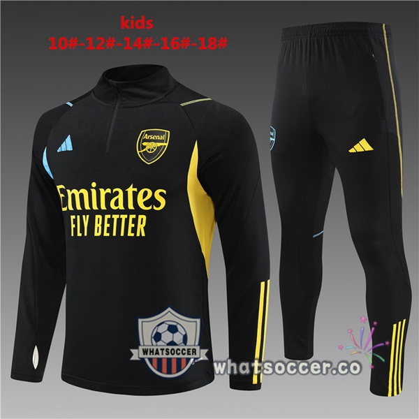 Arsenal Kids Black Tracksuit 2023-2024