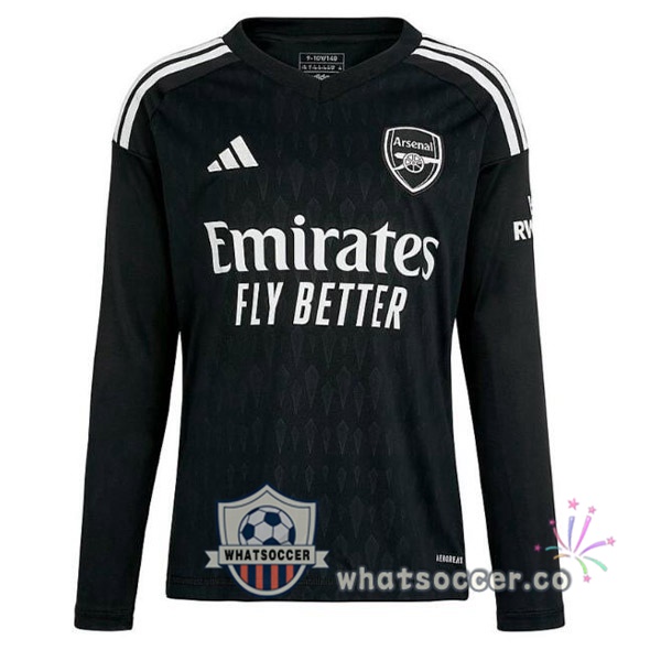 Arsenal Goalkeeper Soccer Jerseys Long Sleeve Black 2023-2024