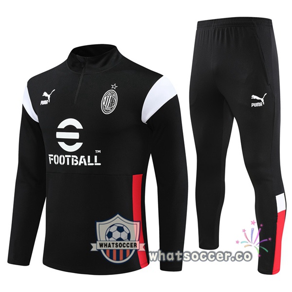 AC Milan Black Tracksuit 2023-2024