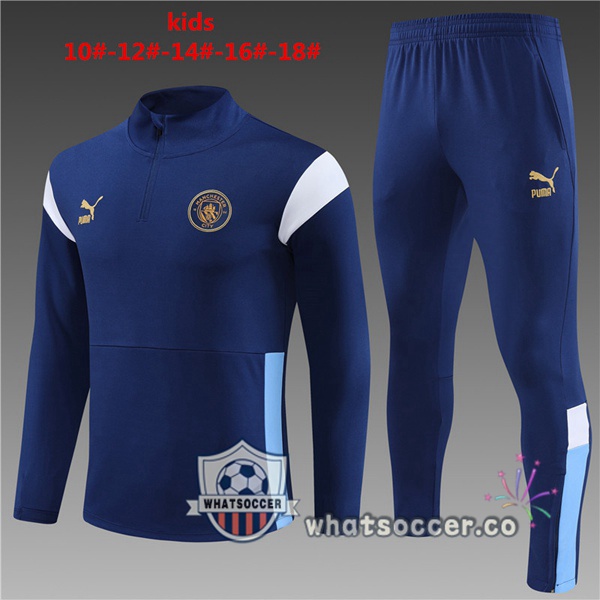 Manchester City Kids Blue Royal Tracksuit 2023-2024