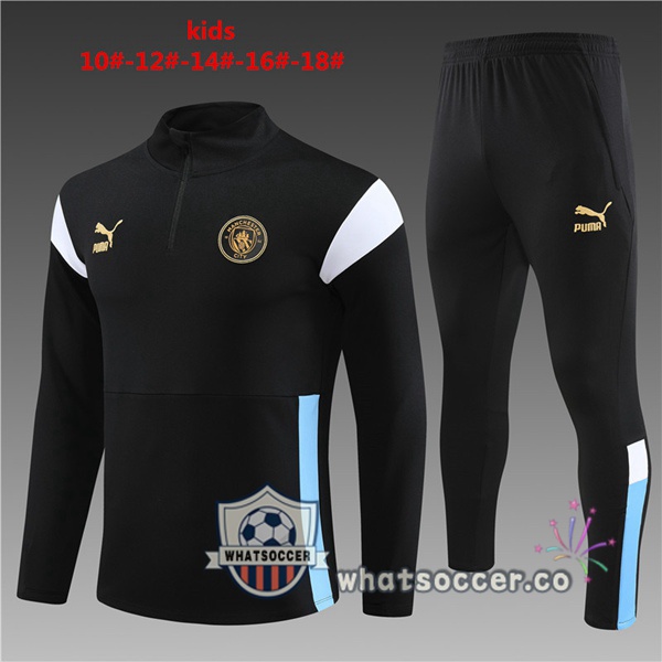 Manchester City Kids Black Tracksuit 2023-2024