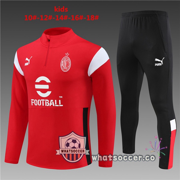 AC Milan Kids Red Tracksuit 2023-2024