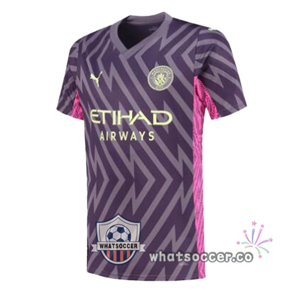 Manchester City Goalkeeper Soccer Jerseys Purple 2023-2024