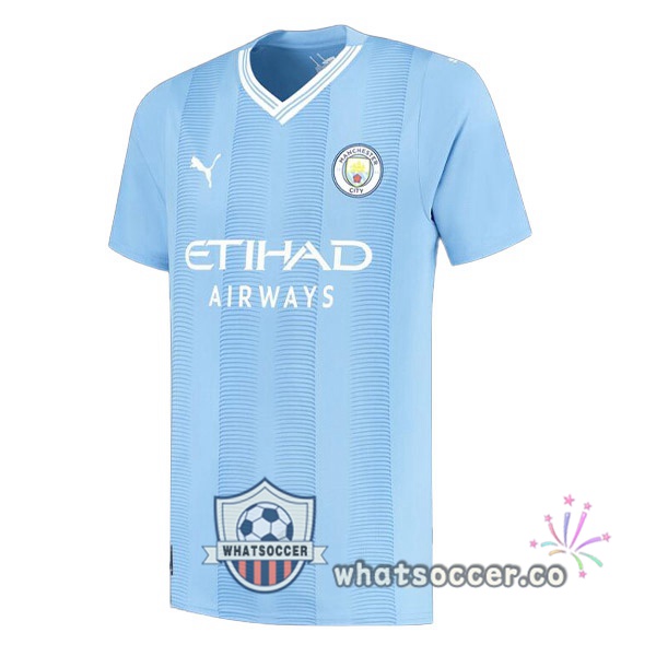 Manchester City Home Soccer Jerseys Blue 2023-2024