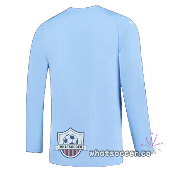 Manchester City Home Soccer Jerseys Long Sleeve Blue 2023-2024