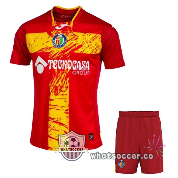 Getafe CF Kids Away Soccer Jerseys Red 2023-2024