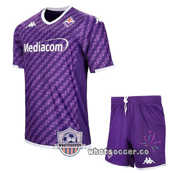 ACF Fiorentina Kids Home Soccer Jerseys Purple 2023-2024