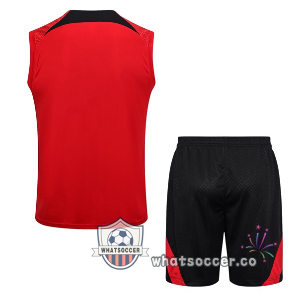 Paris PSG + Shorts Red Soccer Vest 2023-2024