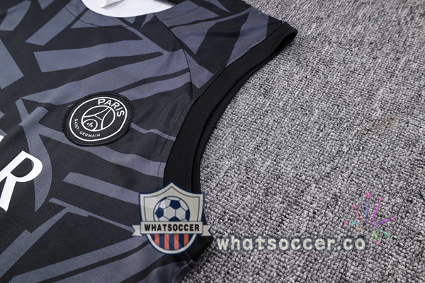 Paris PSG + Shorts Black Soccer Vest 2023-2024