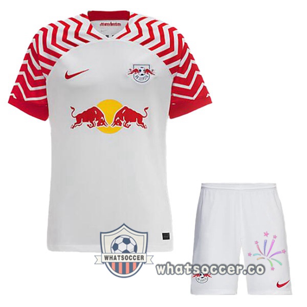 RB Leipzig Kids Home Soccer Jerseys White 2023-2024