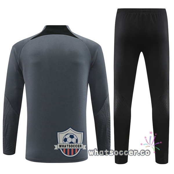 JORDAN Paris PSG Gray Tracksuit 2023-2024