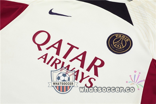 Paris PSG Training T-Shirts + Shorts White 2023-2024