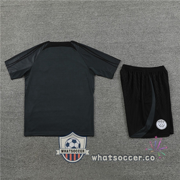 JORDAN Paris PSG Training T-Shirts + Shorts Black 2023-2024