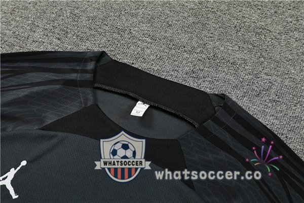 JORDAN Paris PSG Training T-Shirts + Shorts Black 2023-2024