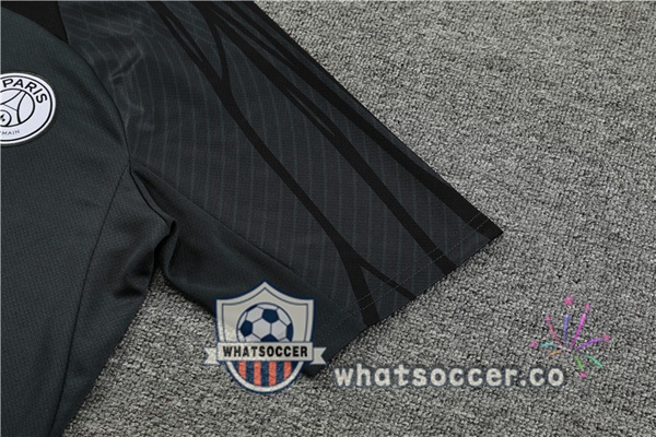JORDAN Paris PSG Training T-Shirts + Shorts Black 2023-2024