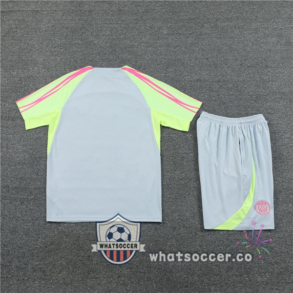 Paris PSG Training T-Shirts + Shorts Gray 2023-2024