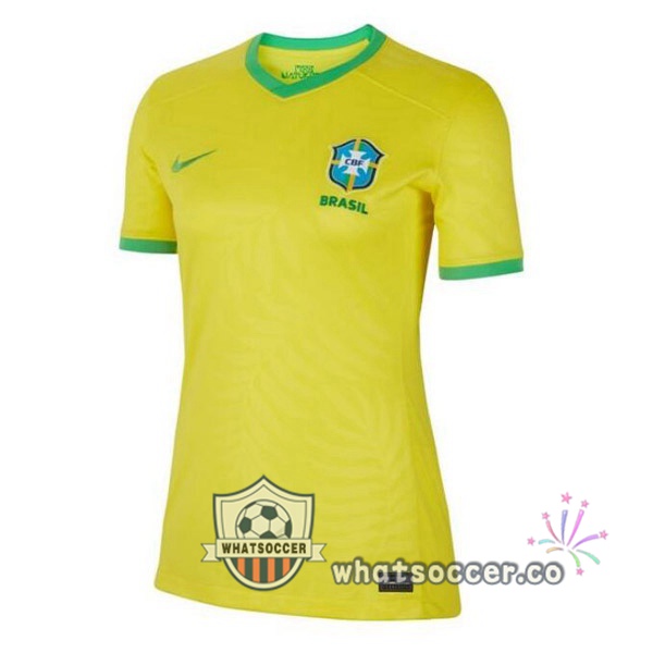Brazil Women Home Soccer Jerseys Yellow 2023-2024