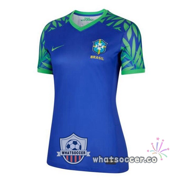 Brazil Women Away Soccer Jerseys Blue 2023-2024