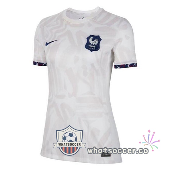 France Women Away Soccer Jerseys White 2023-2024
