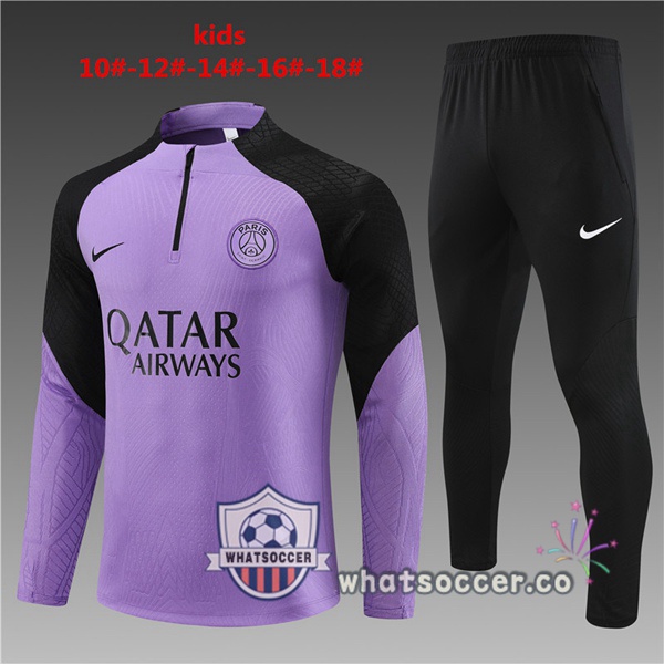 Paris PSG Kids Purple Tracksuit 2023-2024