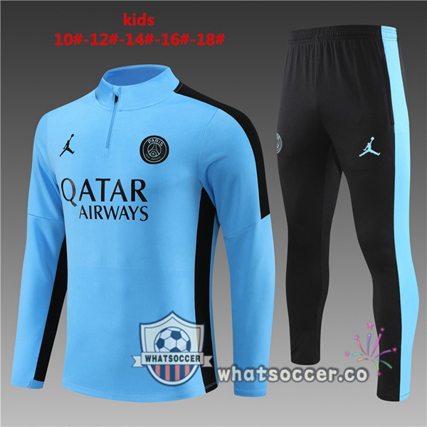 JORDAN Paris PSG Kids Blue Tracksuit 2023-2024