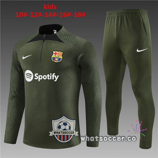 FC Barcelona Kids Green Tracksuit 2023-2024