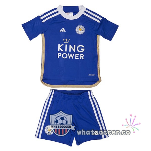 Leicester City Kids Home Soccer Jerseys Blue 2023-2024