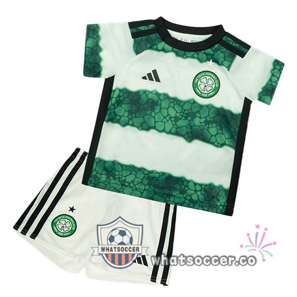 Celtic FC Kids Home Soccer Jerseys Green White 2023-2024