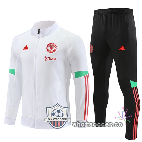 Training Jacket Manchester United White 2023-2024