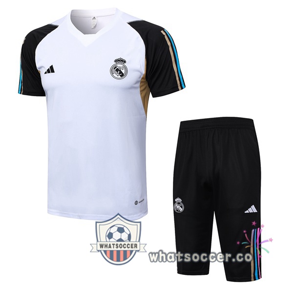 Real Madrid Training T-Shirts + Shorts White 2023-2024