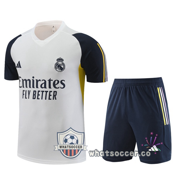 Real Madrid Training T-Shirts + Shorts White 2023-2024