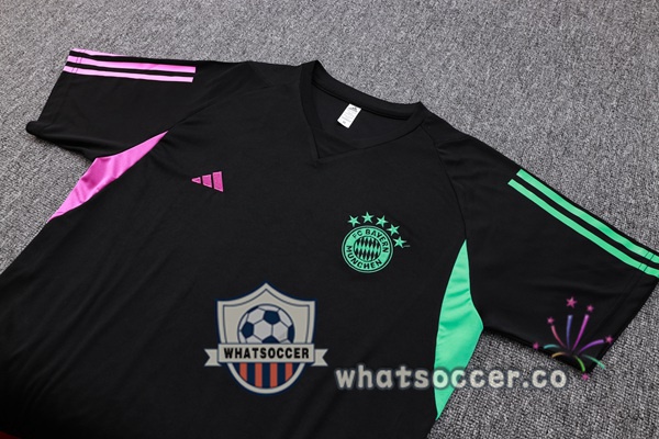 Bayern Munich Training T-Shirts + Shorts Black 2023-2024