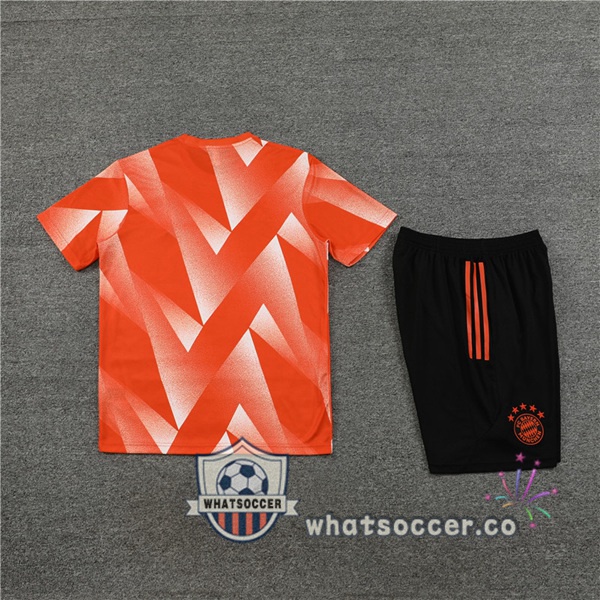 Bayern Munich Training T-Shirts + Shorts Orange 2023-2024