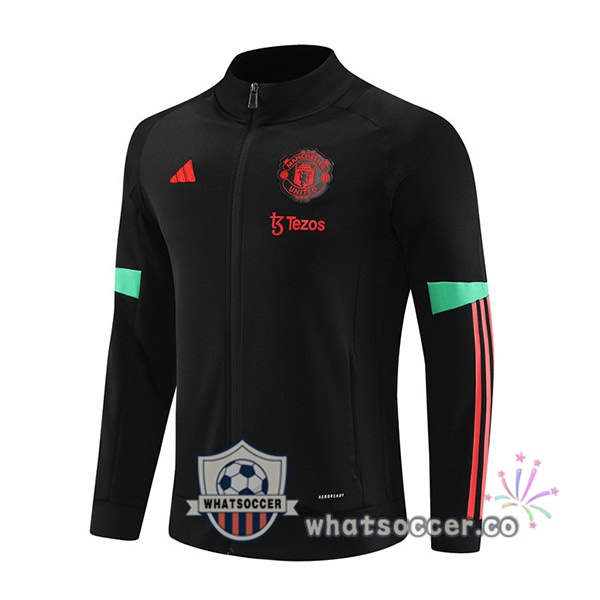 Soccer Jacket Manchester United Black 2023-2024